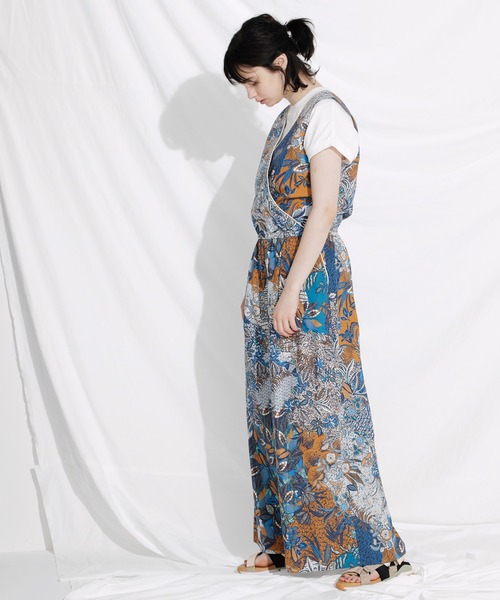 F/CE. （エフシーイー）の「F/CE. FLORAL PRINT CACHE-COEUR SALOPETTE / エフシーイー 花柄サロペット（サロペット/オーバーオール・レディース・ブルー/その他・S）」の15枚目の写真