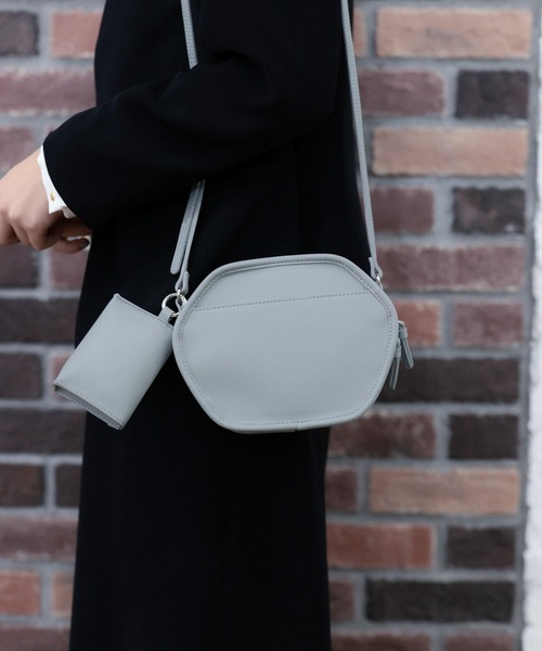 niko and...（ニコアンド）の「オリジナル6角お財布ショルダーバッグ（ショルダーバッグ・レディース・ブラック/ピンク/その他1/グリーン系その他2・0）」の3枚目の写真