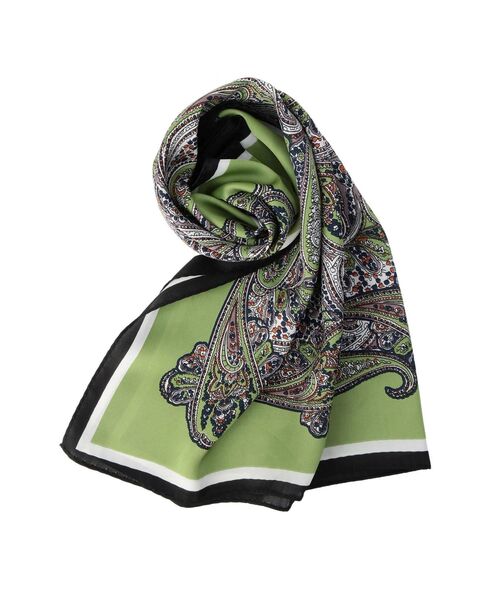 MURUA（ムルーア）の「ペイズリーパターンスカーフ（ストール/ショール・レディース・アイボリー/グリーン・FREE）」の7枚目の写真