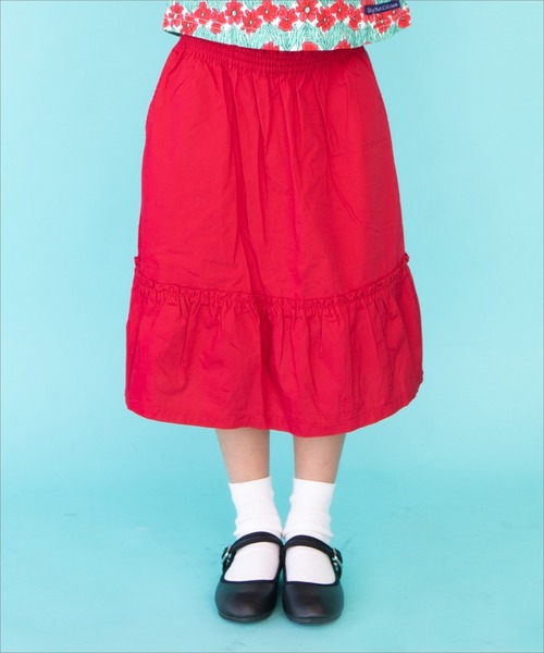 RAGMART（ラグマート）の「ロングスカート ミモレ丈（レギンス/スパッツ・キッズ・パープル/イエロー/レッド・80ｃｍ/90cm/95cm）」の3枚目の写真