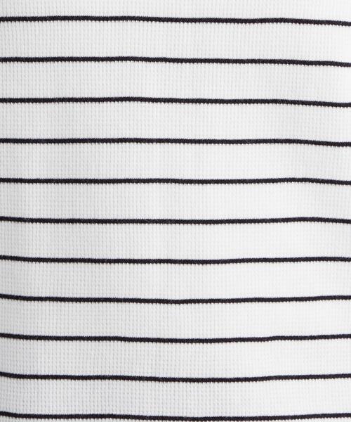 green label relaxing（グリーンレーベルリラクシング）の「SC ジャカード ワッフル フレンチスリーブ プルオーバー カットソー / ボーダー（Tシャツ/カットソー・レディース・ホワイト/ブラック/ライム/その他1・FREE）」の16枚目の写真