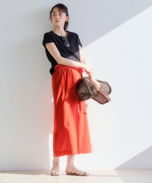 green label relaxing（グリーンレーベルリラクシング）の「SC ジャカード ワッフル フレンチスリーブ プルオーバー カットソー / ボーダー（Tシャツ/カットソー・レディース・ホワイト/ブラック/ライム/その他1・FREE）」の10枚目の写真