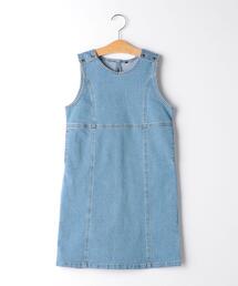 green label relaxing（グリーンレーベルリラクシング）の「【キッズ】GLR バックリボン ジャンパースカート（ワンピース・キッズ）」