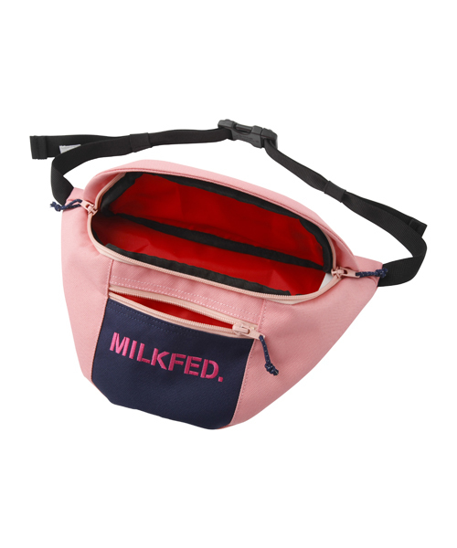 MILKFED.（ミルクフェド）の「FUNNY PACK STENCIL　（ファニーパック/ボディバッグ/カモ）（ボディバッグ/ウエストポーチ・レディース・ブラック/ピンク/カモフラージュ・ONE SIZE）」の6枚目の写真