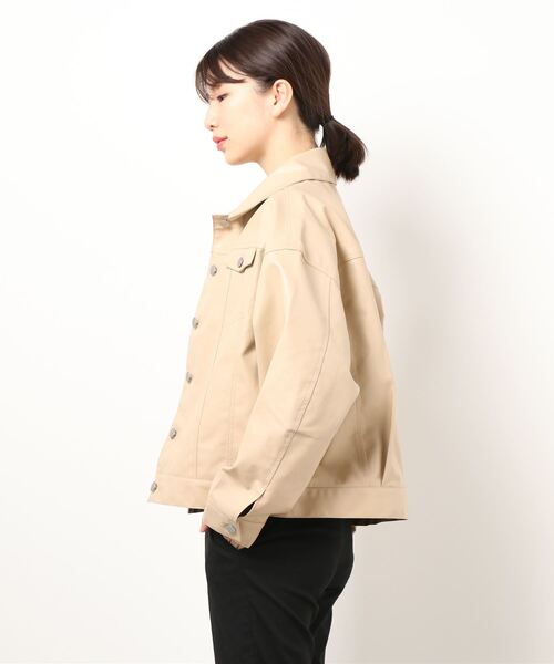 SHEL'TTER ORIGINAL（シェルターオリジナル）の「オーバーレザーブルゾン（ブルゾン・レディース・ブラック/ベージュ・FREE）」の5枚目の写真