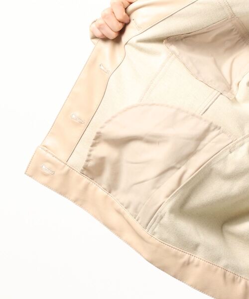 SHEL'TTER ORIGINAL（シェルターオリジナル）の「オーバーレザーブルゾン（ブルゾン・レディース・ブラック/ベージュ・FREE）」の3枚目の写真