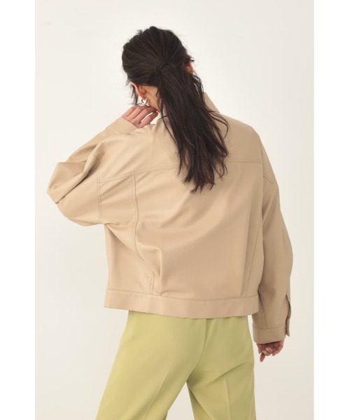 SHEL'TTER ORIGINAL（シェルターオリジナル）の「オーバーレザーブルゾン（ブルゾン・レディース・ブラック/ベージュ・FREE）」の15枚目の写真