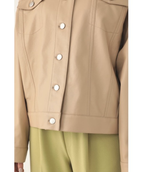 SHEL'TTER ORIGINAL（シェルターオリジナル）の「オーバーレザーブルゾン（ブルゾン・レディース・ブラック/ベージュ・FREE）」の18枚目の写真