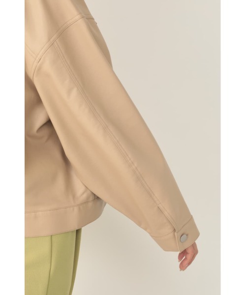 SHEL'TTER ORIGINAL（シェルターオリジナル）の「オーバーレザーブルゾン（ブルゾン・レディース・ブラック/ベージュ・FREE）」の20枚目の写真