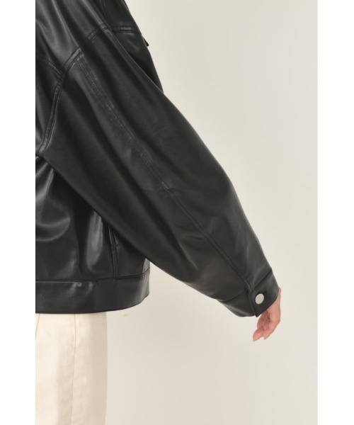 SHEL'TTER ORIGINAL（シェルターオリジナル）の「オーバーレザーブルゾン（ブルゾン・レディース・ブラック/ベージュ・FREE）」の13枚目の写真