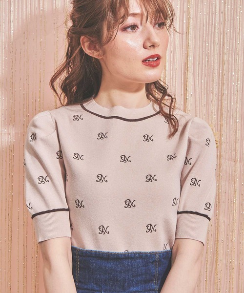 NOELA（ノエラ）の「ロゴ刺繍ニット（ニット/セーター・レディース・オフホワイト/ベージュ・FREE）」の10枚目の写真