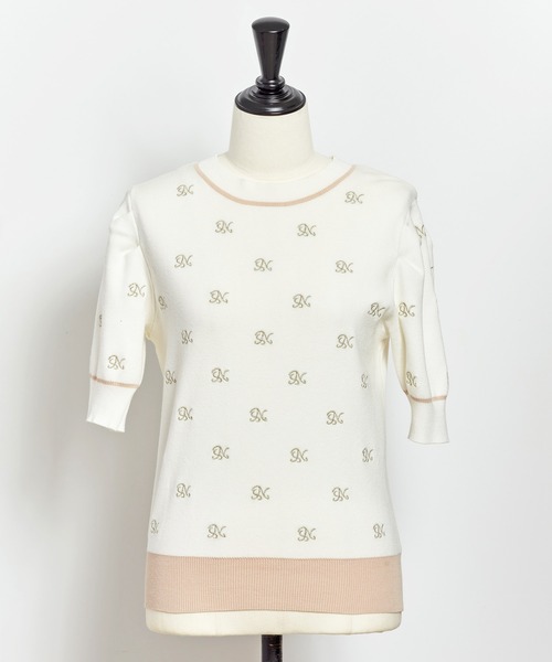 NOELA（ノエラ）の「ロゴ刺繍ニット（ニット/セーター・レディース・オフホワイト/ベージュ・FREE）」の14枚目の写真