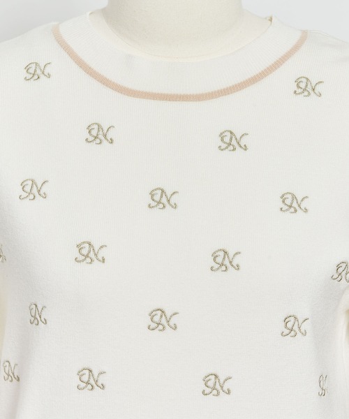 NOELA（ノエラ）の「ロゴ刺繍ニット（ニット/セーター・レディース・オフホワイト/ベージュ・FREE）」の15枚目の写真