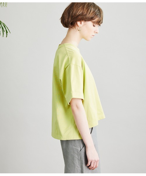 SIPULI（シプリ）の「[ULTIMA] Heavy Cotton Jersey ロールアップTシャツ（Tシャツ/カットソー・レディース・ライトグレー/ライトグリーン/レッド・2/3）」の11枚目の写真