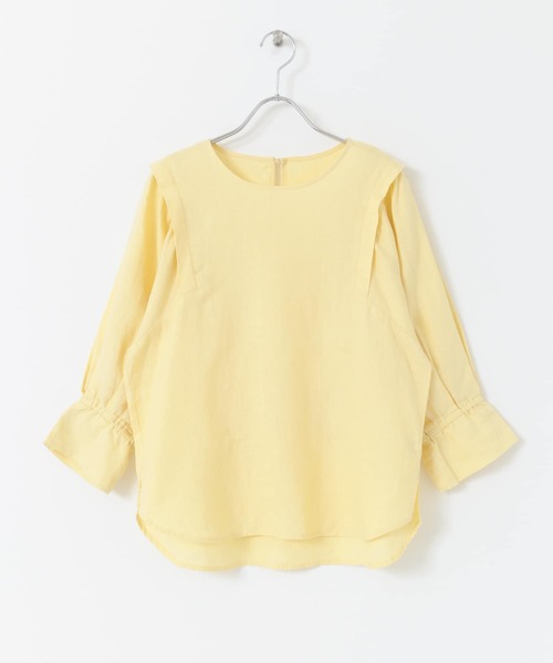 URBAN RESEARCH Sonny Label（アーバンリサーチサニーレーベル）の「リネンギャザータックスリーブブラウス（シャツ/ブラウス・レディース・ブルー系その他/イエロー系その他/ブラック/オフホワイト・FREE）」の13枚目の写真