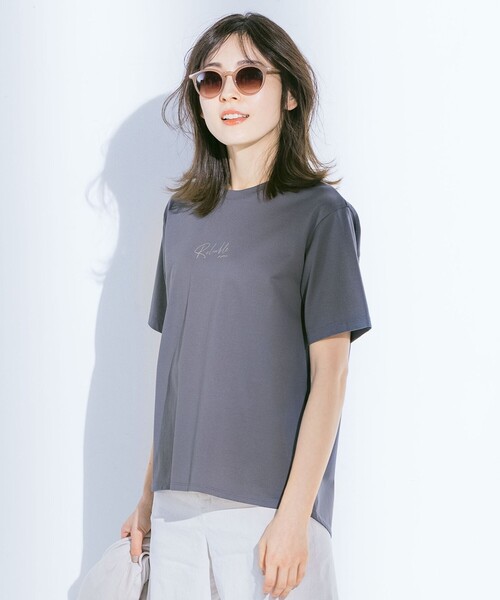 J.PRESS(ジェイプレス)の「PRINT TEE Tシャツ(Tシャツ/カットソー・レディース・グレー系/ホワイト系/サックスブルー系/黄土色系/ダークブラウン系・T15/T13)」の2枚目の写真