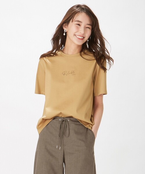 J.PRESS(ジェイプレス)の「PRINT TEE Tシャツ(Tシャツ/カットソー・レディース・グレー系/ホワイト系/サックスブルー系/黄土色系/ダークブラウン系・T15/T13)」の4枚目の写真
