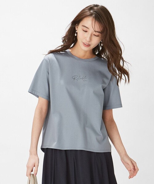 J.PRESS(ジェイプレス)の「PRINT TEE Tシャツ(Tシャツ/カットソー・レディース・グレー系/ホワイト系/サックスブルー系/黄土色系/ダークブラウン系・T15/T13)」の5枚目の写真