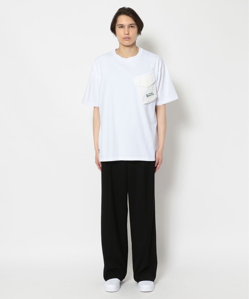 MANASTASH（マナスタッシュ）の「MANASTASH/マナスタッシュ/胸ポケット半袖TシャツDISARMEDSHORT SHORT（Tシャツ/カットソー・メンズ・ブラック/ホワイト・LARGE/X-LARGE/MEDIUM）」の7枚目の写真