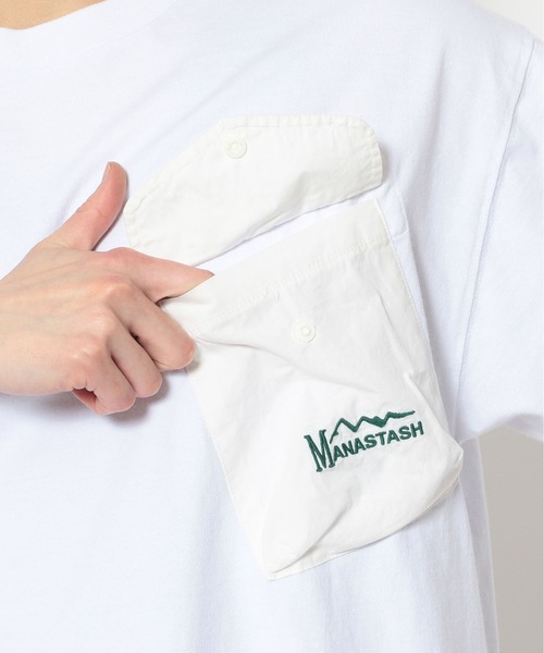 MANASTASH（マナスタッシュ）の「MANASTASH/マナスタッシュ/胸ポケット半袖TシャツDISARMEDSHORT SHORT（Tシャツ/カットソー・メンズ・ブラック/ホワイト・LARGE/X-LARGE/MEDIUM）」の11枚目の写真