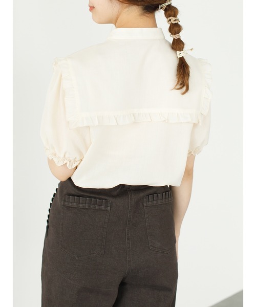SLURR(スラ―)の「ビッグカラーフリルブラウス(シャツ/ブラウス・レディース・アイボリー・FREE)」の14枚目の写真