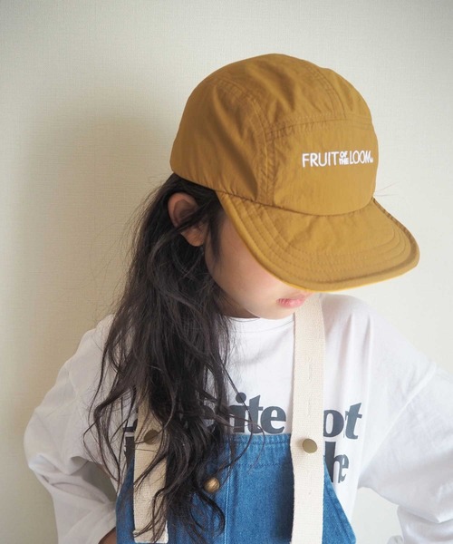 FRUIT OF THE LOOM（フルーツオブザルーム）の「【KIDS】【FRUIT OF THE LOOM×TYPY】FRUITMAN KID's JETCAP（キャップ・キッズ・ブラック/ベージュ/グリーン・54cm）」の2枚目の写真