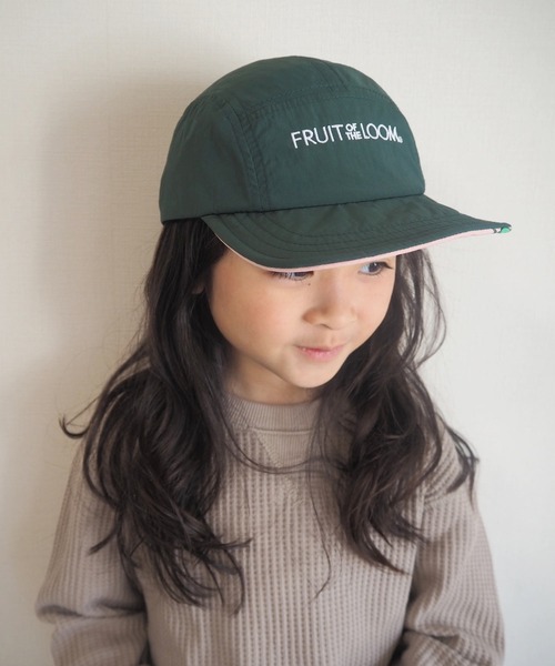 FRUIT OF THE LOOM（フルーツオブザルーム）の「【KIDS】【FRUIT OF THE LOOM×TYPY】FRUITMAN KID's JETCAP（キャップ・キッズ・ブラック/ベージュ/グリーン・54cm）」の3枚目の写真
