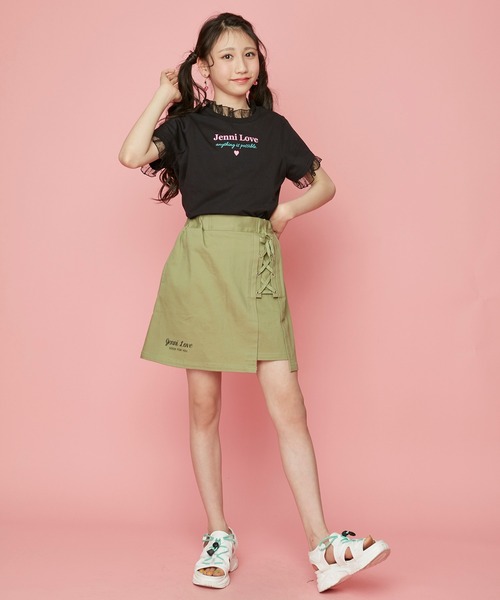 JENNI love（ジェニィラブ）の「デオドラントチュールフリルTシャツ（Tシャツ/カットソー・キッズ・ブラック/サックスブルー/ミント・150cm/160cm/140cm/130cm）」の4枚目の写真