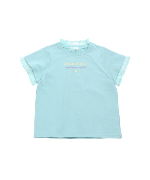 JENNI love（ジェニィラブ）の「デオドラントチュールフリルTシャツ（Tシャツ/カットソー・キッズ・ブラック/サックスブルー/ミント・150cm/160cm/140cm/130cm）」の11枚目の写真