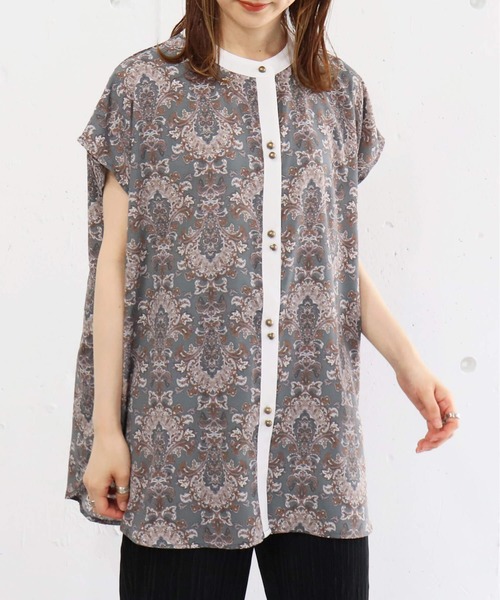 ドットフレンチスリーブシャツ Spick＆Span ブラウス シャツ 「WEB限定3追加」ドットフレンチ