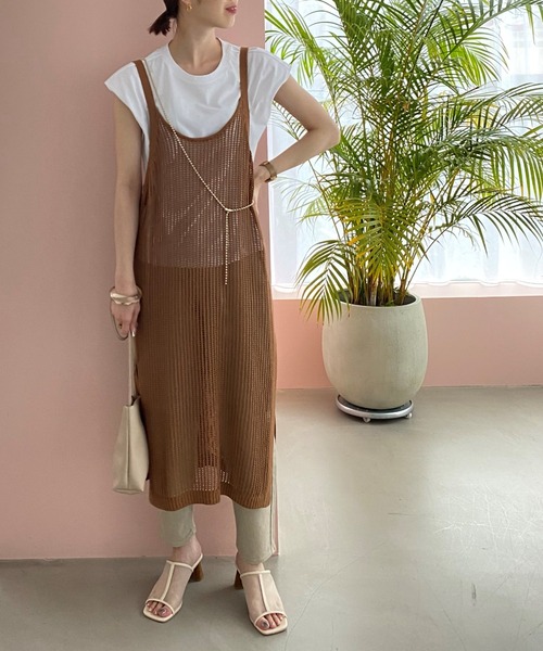 Douxメッシュ編みニットキャミワンピ ｔシャツ ワンピース Doux Archives ドゥアルシーヴ のファッション