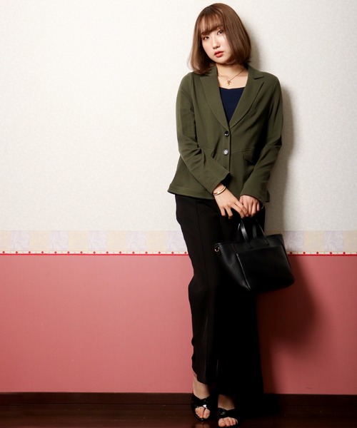 FUNALIVE（ファンアライブ）の「【Deargue】鹿の子テーラードジャケット（テーラードジャケット・レディース・ホワイト/ネイビー/カーキ・40）」の10枚目の写真