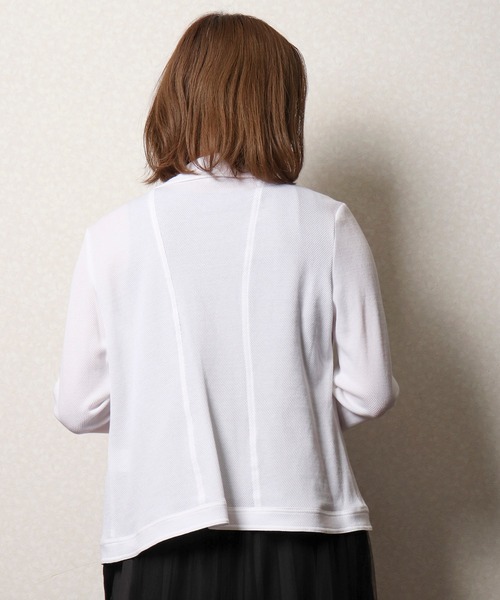 FUNALIVE（ファンアライブ）の「【Deargue】鹿の子テーラードジャケット（テーラードジャケット・レディース・ホワイト/ネイビー/カーキ・40）」の5枚目の写真