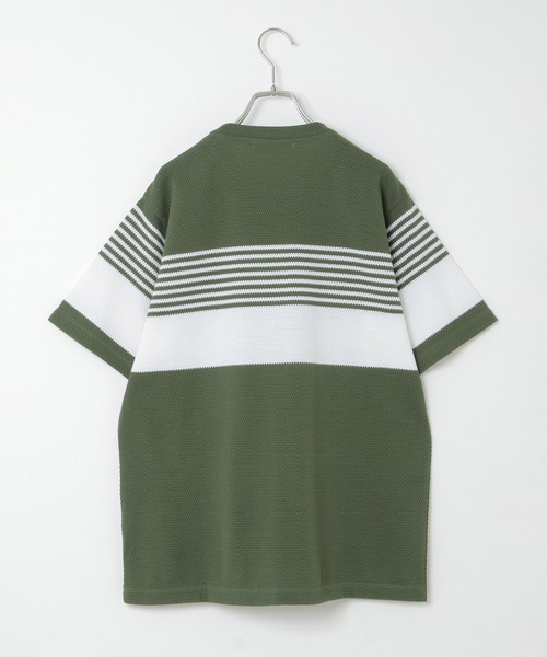 ikka（イッカ）の「パイナップルパネルボーダーT（Tシャツ/カットソー・メンズ・ブラック/ネイビー/オリーブ・S/M/L/XL）」の8枚目の写真