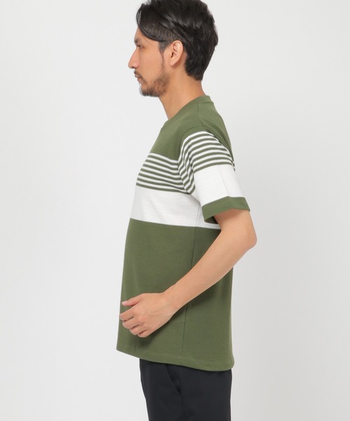 ikka（イッカ）の「パイナップルパネルボーダーT（Tシャツ/カットソー・メンズ・ブラック/ネイビー/オリーブ・S/M/L/XL）」の10枚目の写真