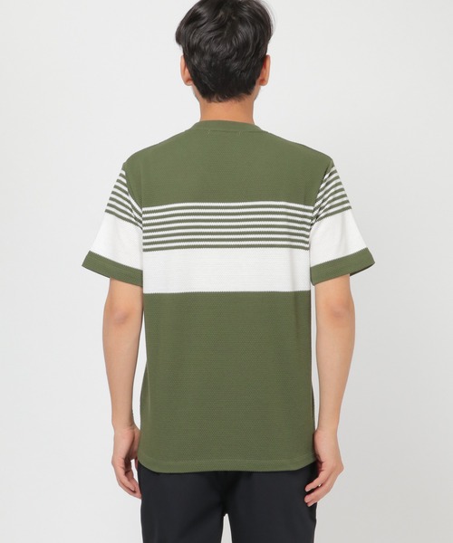 ikka（イッカ）の「パイナップルパネルボーダーT（Tシャツ/カットソー・メンズ・ブラック/ネイビー/オリーブ・S/M/L/XL）」の11枚目の写真