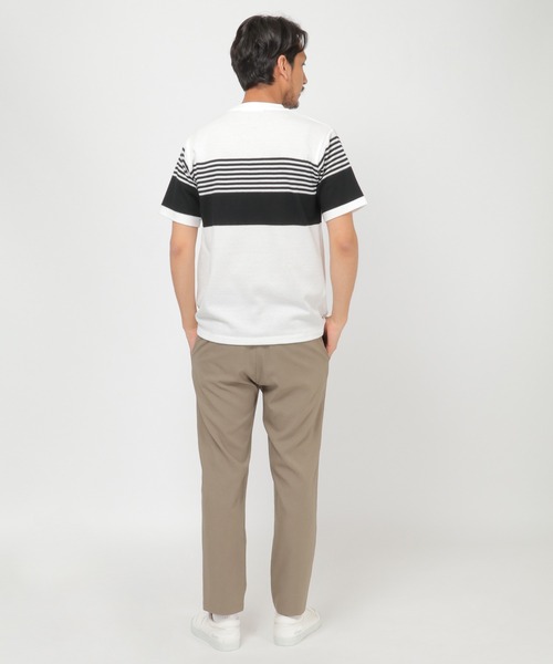 ikka（イッカ）の「パイナップルパネルボーダーT（Tシャツ/カットソー・メンズ・ブラック/ネイビー/オリーブ・S/M/L/XL）」の18枚目の写真