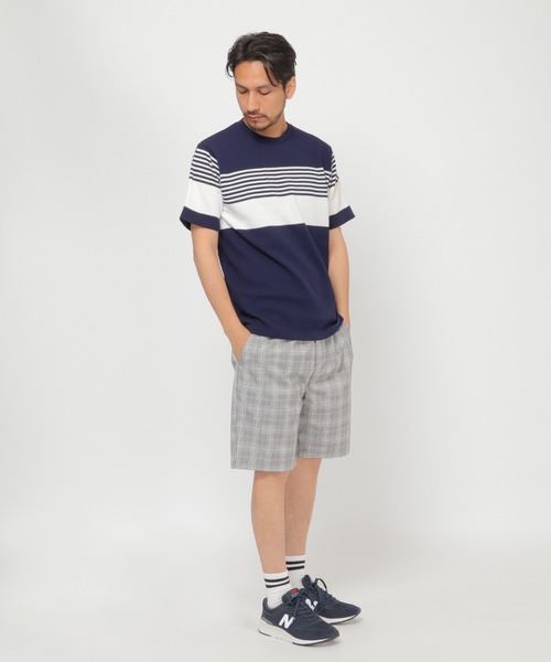 ikka（イッカ）の「パイナップルパネルボーダーT（Tシャツ/カットソー・メンズ・ブラック/ネイビー/オリーブ・S/M/L/XL）」の19枚目の写真