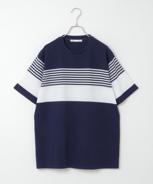 ikka（イッカ）の「パイナップルパネルボーダーT（Tシャツ/カットソー・メンズ・ブラック/ネイビー/オリーブ・S/M/L/XL）」の22枚目の写真