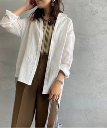 JEANS FACTORY Clothes（ジーンズファクトリークローズ）の「【FUDGE 6月号掲載】[Jeans Factory Clothes/ジーンズファクトリークローズ] オーバーサイズ バックスリットリネンシャツ（シャツ/ブラウス）」