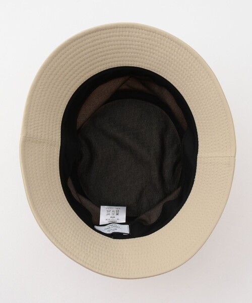 J.PRESS YORK STREET（ジェイプレスヨークストリート）の「【UNISEX】ロゴ刺繍バケットハット（ハット・メンズ・ベージュ系/ネイビー系・F）」の4枚目の写真