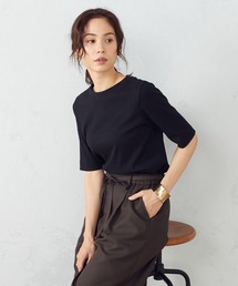 COMME CA ISM | 5分袖 リブカットソー(Tシャツ/カットソー)