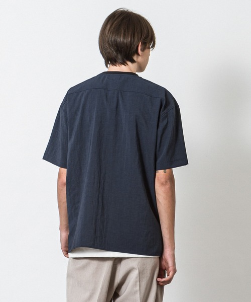 SLICK(スリック)の「リランチェストレッチスリットTシャツ(Tシャツ/カットソー・メンズ・チャコールグレー/ネイビー/サックスブルー/アイボリー・1/2/3)」の19枚目の写真