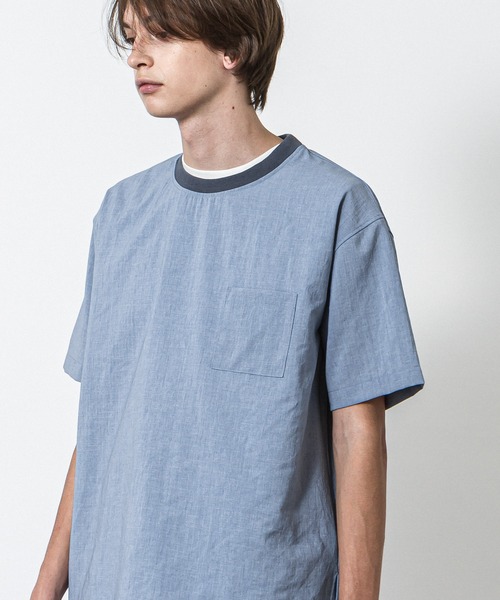 SLICK(スリック)の「リランチェストレッチスリットTシャツ(Tシャツ/カットソー・メンズ・チャコールグレー/ネイビー/サックスブルー/アイボリー・1/2/3)」の20枚目の写真