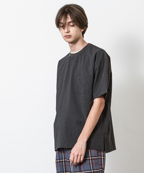 SLICK(スリック)の「リランチェストレッチスリットTシャツ(Tシャツ/カットソー・メンズ・チャコールグレー/ネイビー/サックスブルー/アイボリー・1/2/3)」の18枚目の写真