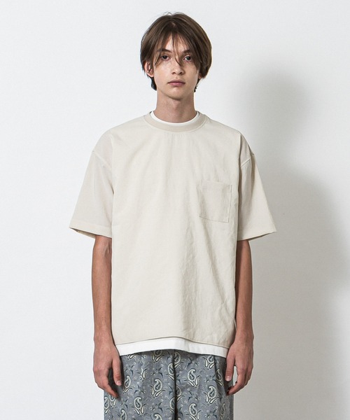 SLICK(スリック)の「リランチェストレッチスリットTシャツ(Tシャツ/カットソー・メンズ・チャコールグレー/ネイビー/サックスブルー/アイボリー・1/2/3)」の17枚目の写真