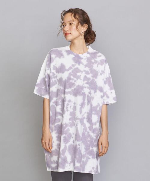 BEAUTY&YOUTH UNITED ARROWS（ビューティーアンドユースユナイテッドアローズ）の「【別注】＜STAR&STRIPE＞ショートスリーブタイダイチュニックワンピース（ワンピース・レディース・イエロー/グレー・FREE）」の3枚目の写真