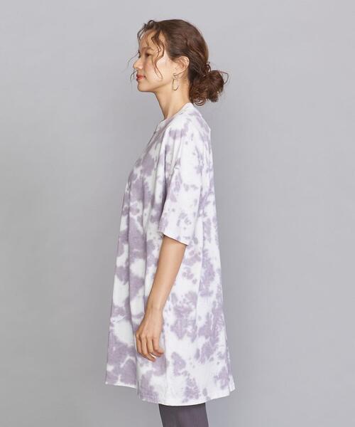 BEAUTY&YOUTH UNITED ARROWS（ビューティーアンドユースユナイテッドアローズ）の「【別注】＜STAR&STRIPE＞ショートスリーブタイダイチュニックワンピース（ワンピース・レディース・イエロー/グレー・FREE）」の4枚目の写真