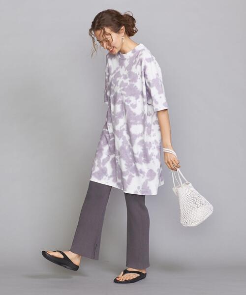 BEAUTY&YOUTH UNITED ARROWS（ビューティーアンドユースユナイテッドアローズ）の「【別注】＜STAR&STRIPE＞ショートスリーブタイダイチュニックワンピース（ワンピース・レディース・イエロー/グレー・FREE）」の6枚目の写真