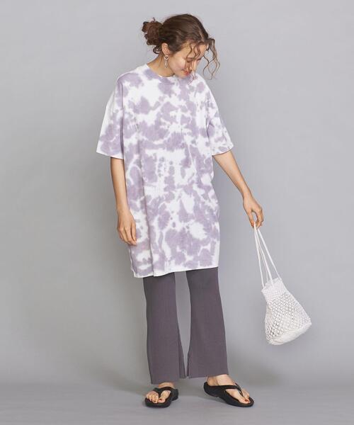 BEAUTY&YOUTH UNITED ARROWS（ビューティーアンドユースユナイテッドアローズ）の「【別注】＜STAR&STRIPE＞ショートスリーブタイダイチュニックワンピース（ワンピース・レディース・イエロー/グレー・FREE）」の7枚目の写真